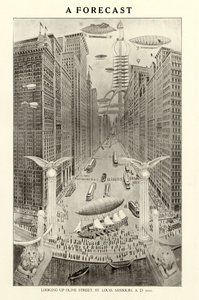 A Forecast - Looking Up Olive Street, St. Louis, Missouri, in the Year 2010 by Clarkson